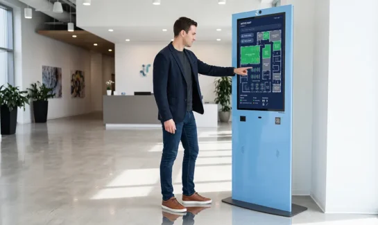 Digital Signage per migliorare l’orientamento dei visitatori sedi aziendali