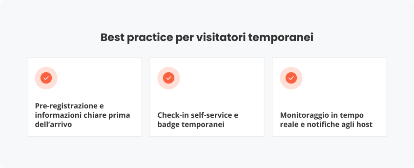 Best practice visitatori temporanei