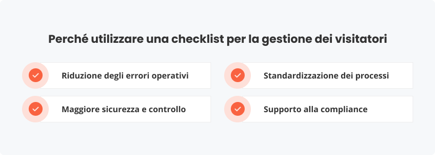Perché utilizzare una checklist per gestione dei visitatori