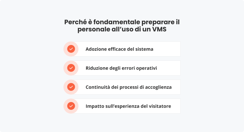 Perché è fondamentale preparare il personale all’uso di VMS