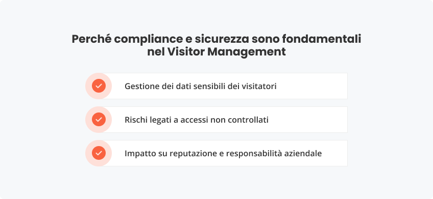 Perché compliance sicurezza sono fondamentali nel Visitor Management