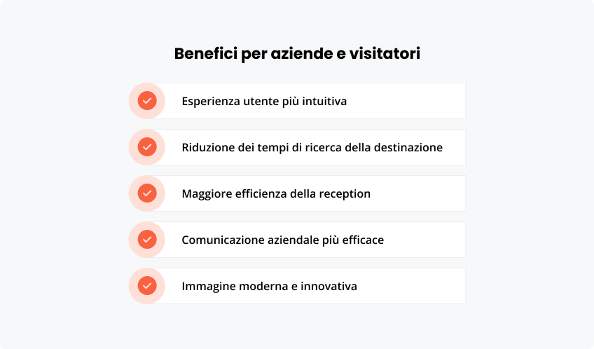 Benefici per aziende visitatori