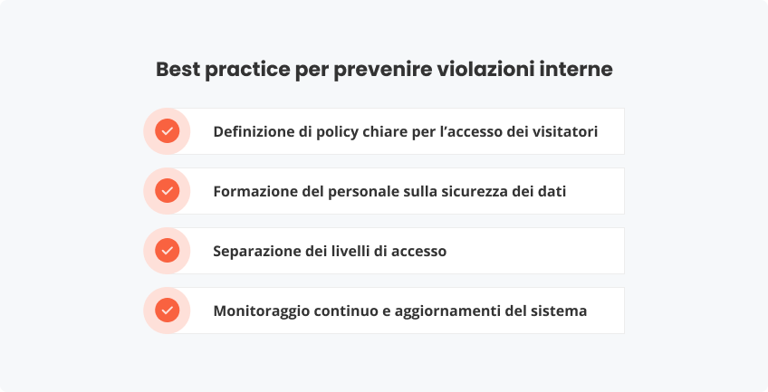 Best practice prevenire violazioni interne