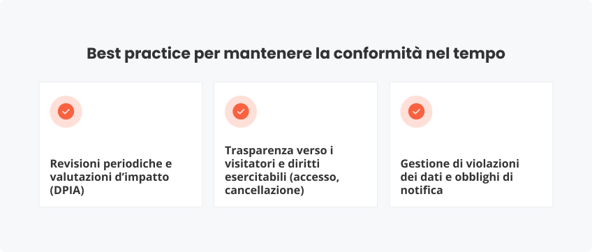 Best practice per mantenere la conformità tempo