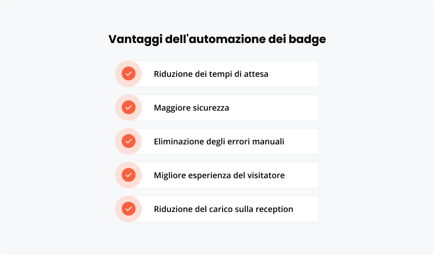 Vantaggi dell'automazione badge