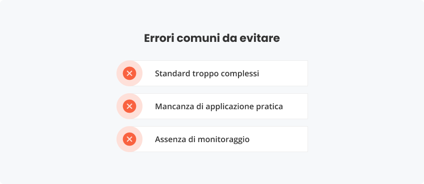 Errori comuni evitare