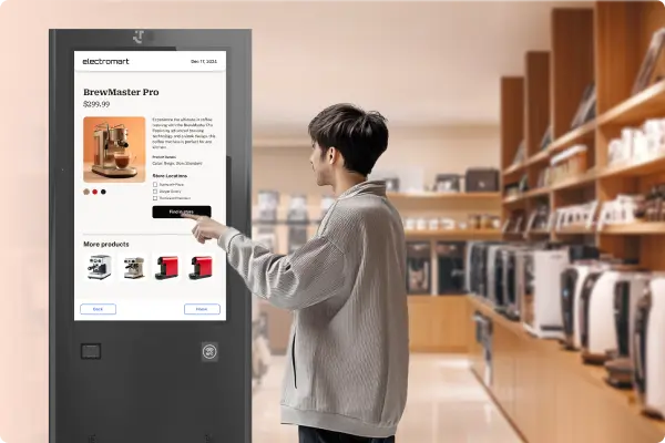 Menu di servizio interattivi per un orientamento rapido – anche in combinazione con supporto video/AI